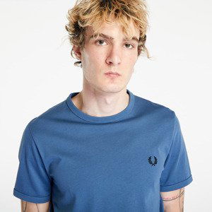 FRED PERRY Ringer Short Sleeve Tee Midnight Blue