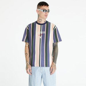 GUESS Go Multi Stripe Logo Tee Sandy Shore Multi