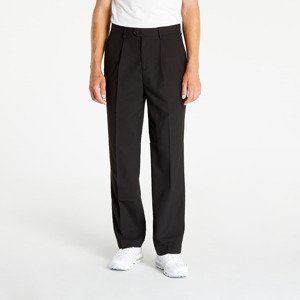 Urban Classics Straight Pleat-Front Trousers Black