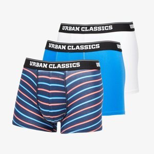 Boxerky Urban Classics Boxer Shorts 3-Pack Neon Stripe Aop/ Boxer Blue/ White S