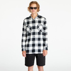 Urban Classics Long Oversized Checked Shirt Black/ White