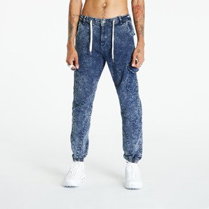 Urban Classics Denim Cargo Jogging Pants Light Skyblue Acid Washed