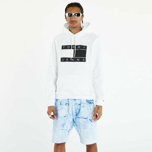 TOMMY JEANS Reg Flag Spray Hoodie White