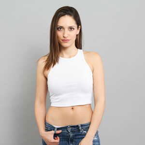 Dámské tričko Urban Classics Ladies Cropped Rib Top White