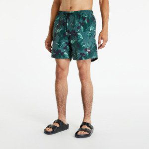 Urban Classics Pattern Swim Shorts Green Leafs