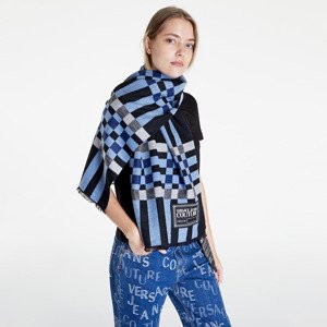 Versace Jeans Couture Check Scarf Black/ Light Blue