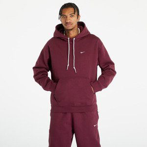 Mikina Nike Solo Swoosh Men's Fleece Pullover Hoodie Night Maroon/ White XS