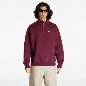 Nike Solo Swoosh Men's 1/4-Zip Top Night Maroon/ White