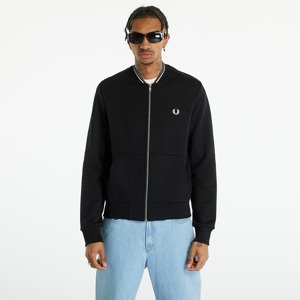 FRED PERRY Zip Through Sweatshirt Black