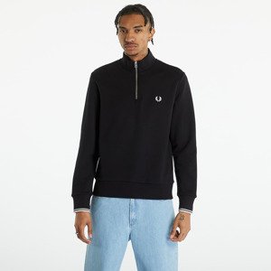 FRED PERRY Half Zip Sweatshirt Black