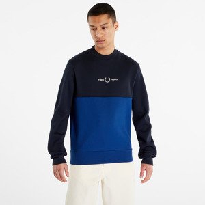 FRED PERRY Colour Block Sweatshirt Shaded Cobalt