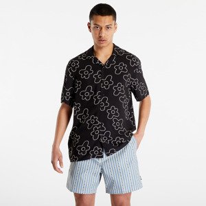 Urban Classics Viscose AOP Resort Shirt Black Flower