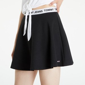 TOMMY JEANS Logo Waistband Fit Mini Circle Skirt Black