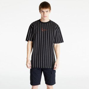 Tričko Karl Kani Small Signature Pinstripe Tee Black/ White M