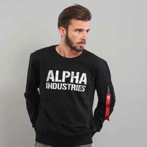 Mikina Alpha Industries Camo Print Sweat černá / camo šedá