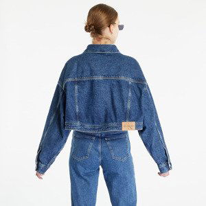 CALVIN KLEIN JEANS Boxy Cropped Denim Jacket Blue