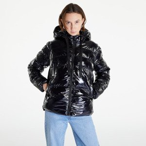 GUESS Glossy Nylon Puffer Jacket Black