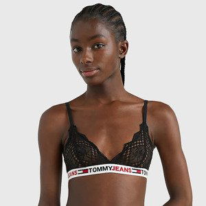 TOMMY JEANS Unlined Lace Triangle Bra Black