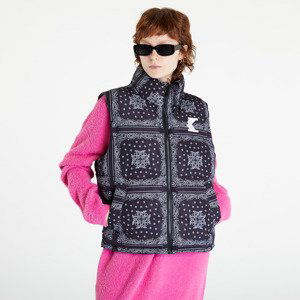 Karl Kani Retro Paisley Puffer Vest Black/ White