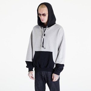 Mikina PREACH Oversized Raw Edges Hoodie GOTS Grey Melange/ Black S