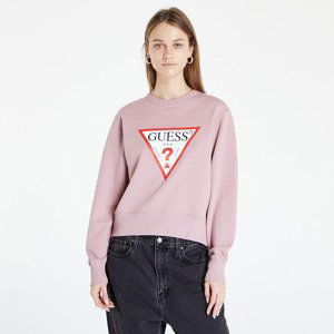 GUESS Triangle Logo Crew-Neck Sweatshirt Purple