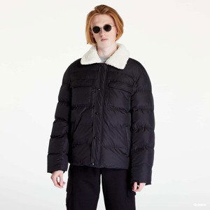 Urban Classics Sherpa Collar Padded Shirt Jacket Black