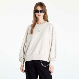 Mikina Calvin Klein Back Polaroid Label Sweatshirt Cream L
