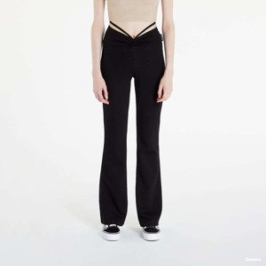 Tepláky Sixth June Drawstrings Ribbed Pants černé M