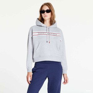 Tommy Hilfiger Signature Tape Drawstring Hoodie Grey