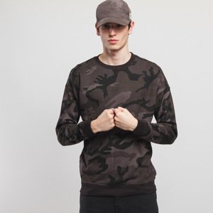 Mikina Urban Classics Camo Crewneck camo tmavě šedá