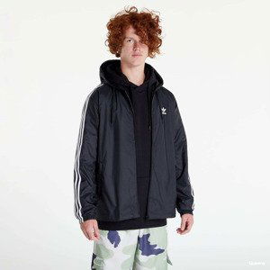 adidas Originals Adicolor 3-Stripes Windbreaker Full Zip Jacket Black