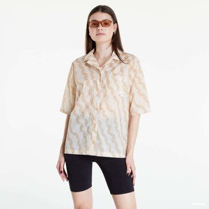 Tričko Reebok Classics Summer Waves Print Collared T-Shirt Beige XS