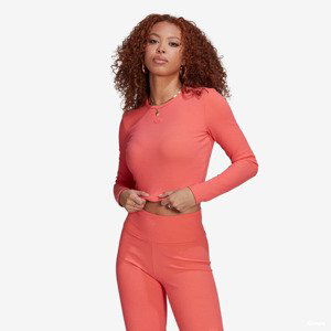 Tričko adidas Originals Cropped 2 Colored Rib Long Sleeve Top Semi Turbo/ Bright Orange L