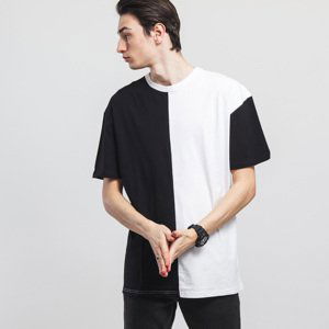 Tričko s krátkým rukávem Urban Classics Oversize Harlequin Tee Black/ White