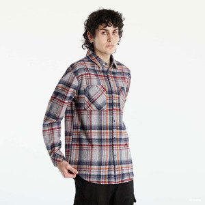 Košile Urban Classics Heavy Curved Oversized Checked Shirt Grey/ Red S