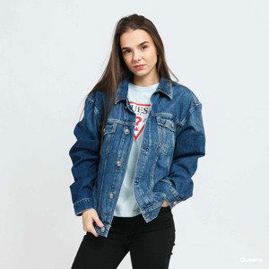 GUESS W Boyfriend Fit Denim Jacket Blue