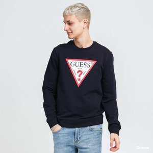 GUESS M Audley Fleece Crewneck Navy