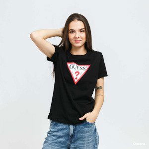 GUESS W Triangle Logo Tee Black