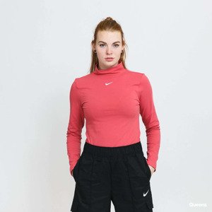 Nike Sportswear Essential Mock Long-Sleeve Top Pink