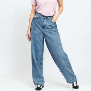 Urban Classics Ladies High Waist 90'SWide Leg Denim Pants Blue