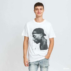 Urban Classics Tupac Cracked Background Tee White