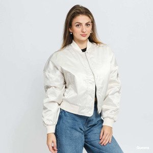 Urban Classics Ladies Short Oversized Satin Bomber Jacket Cream