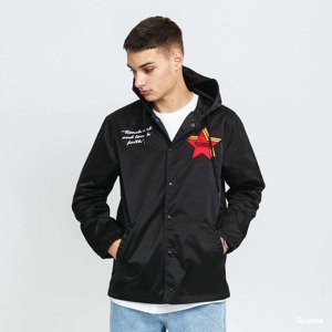 PLEASURES Berlin Satin Coaches Jacket Black