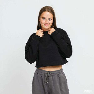 Urban Classics Ladies Cropped Oversized Sweat High Neck Crew Black