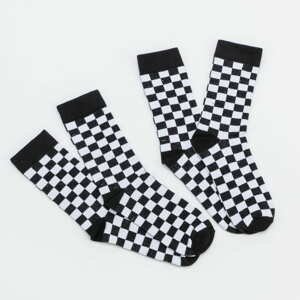 Ponožky Urban Classics Checker Socks 2-Pack Black/ White
