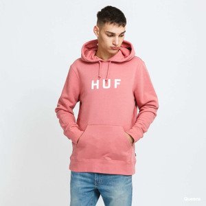HUF Essentials OG Logo Hoodie Pink