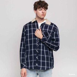 Urban Classics Sherpa Lined Shirt Jacket Navy