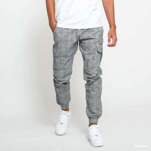 Urban Classics AOP Glencheck Cargo Jog Pants Grey