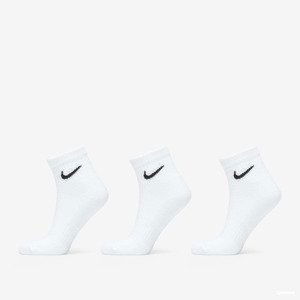 Nike Everyday Cushioned Training Ankle Socks 3-Pack White/ Black