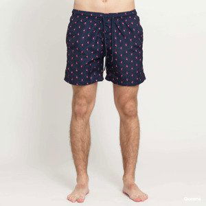 Urban Classics Pattern Swim Shorts Navy/ Pink